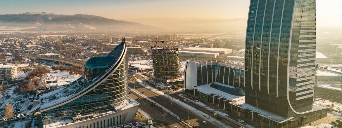 Office buildings in Sofia, Bulgaria